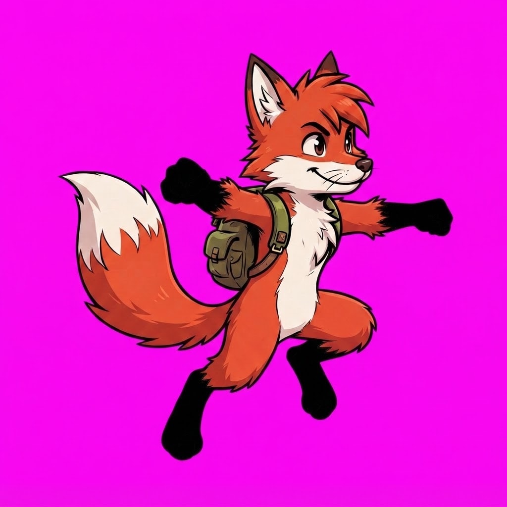 Image: Same exact Jet Fox character: orange anthropomorph