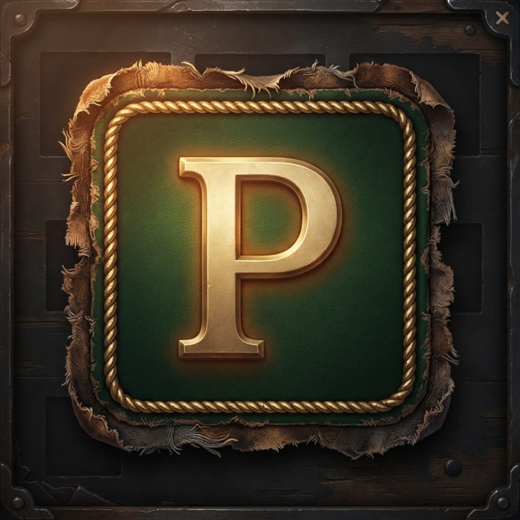 Image: An ornate military rank insignia patch, game UI ic