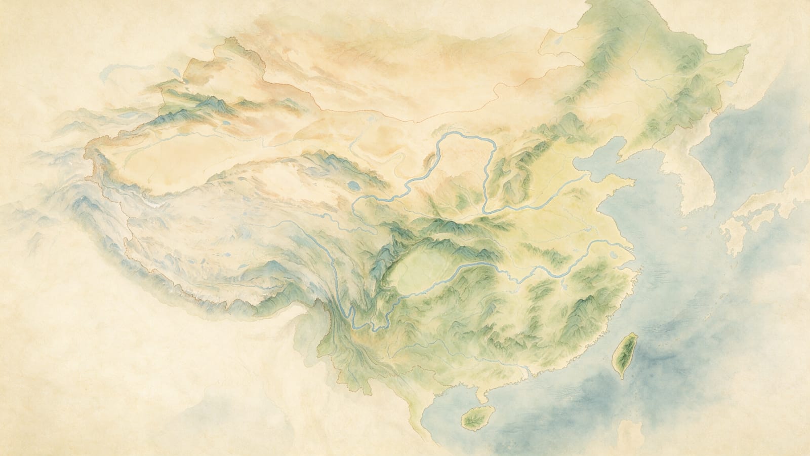 Three Kingdoms Complete Strategy Map - Light Ink-Wash (2 / 2)