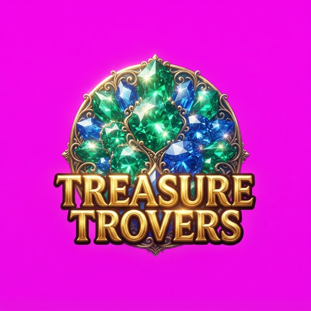 Image: AAA Steam game logo gem-centric: massive faceted e