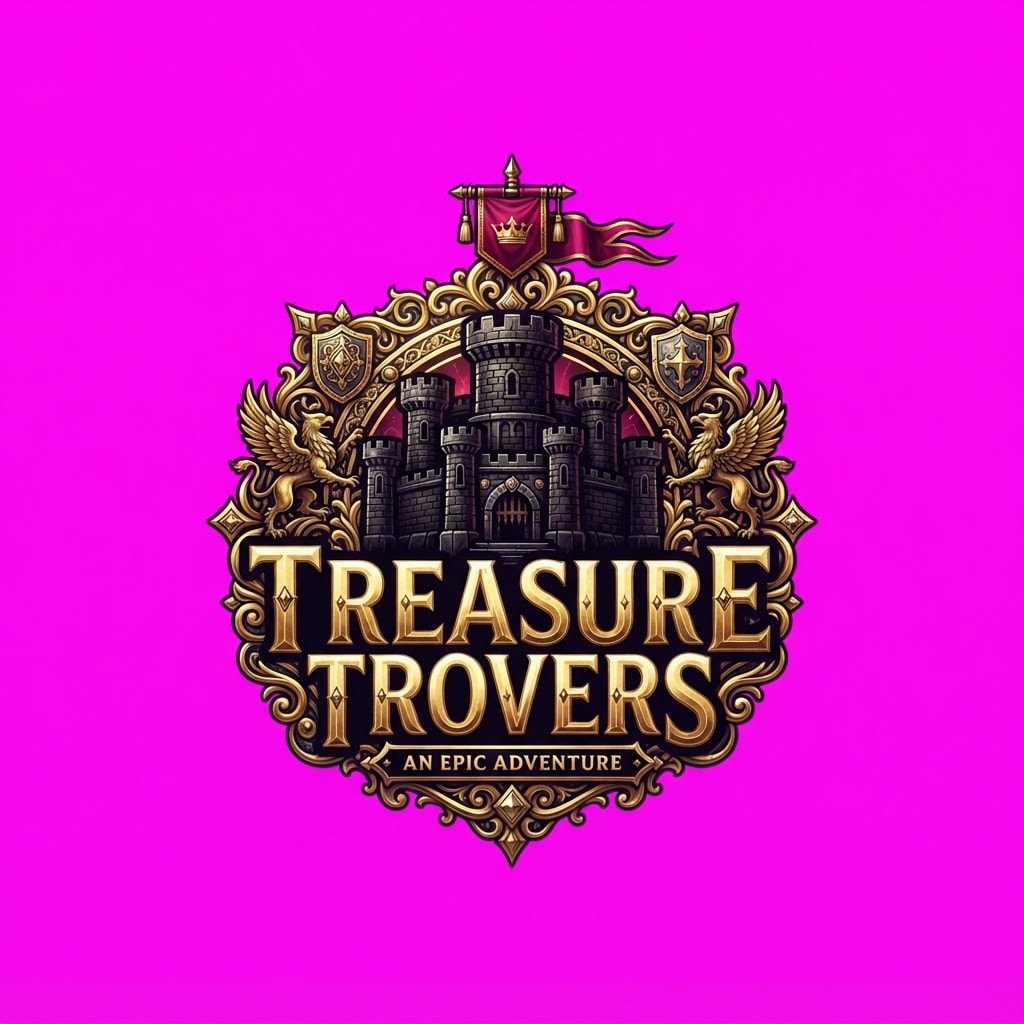 Image: AAA Steam game logo with keep/dungeon motif: stone