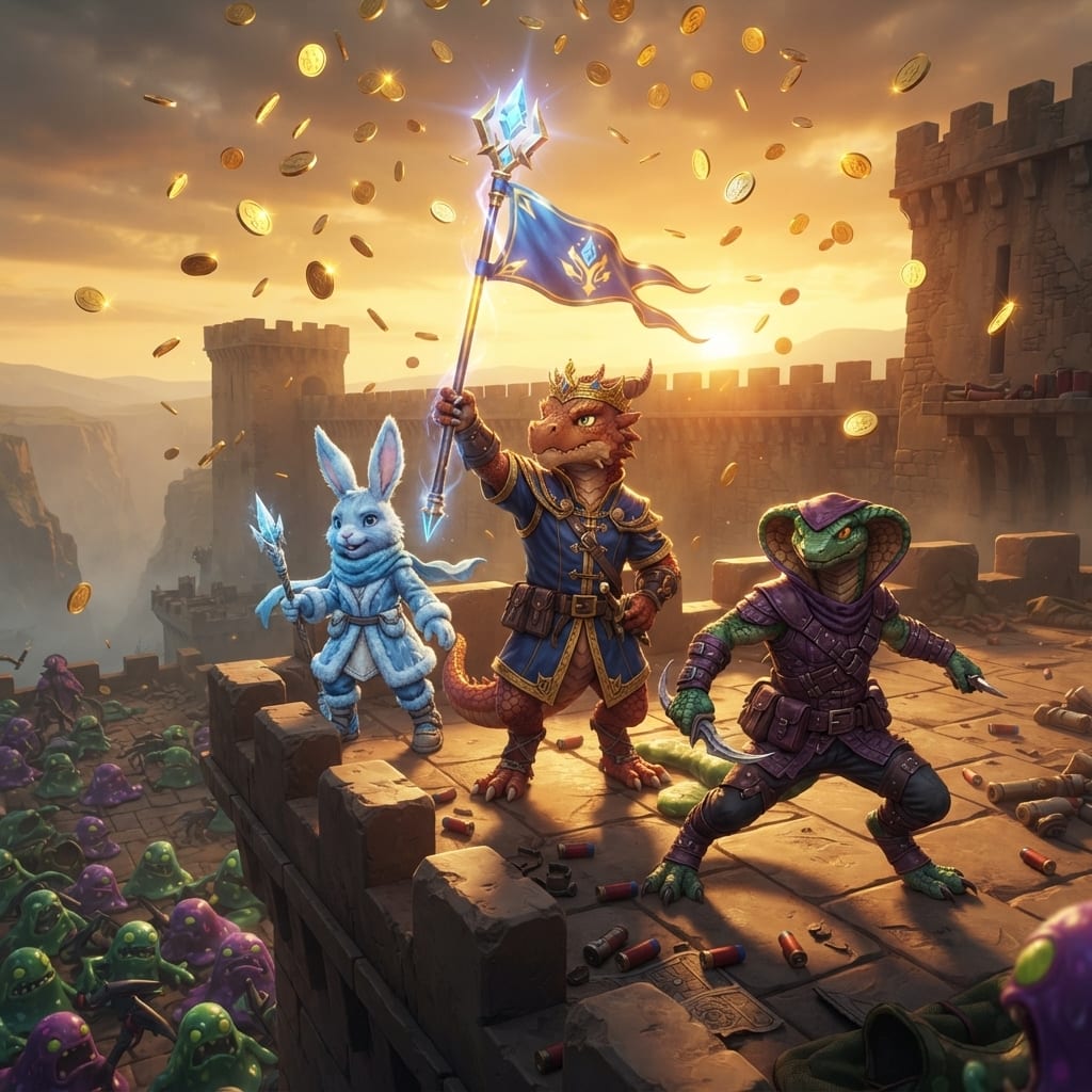Image: Cinematic AAA Steam key art 16:9 capture-the-flag 