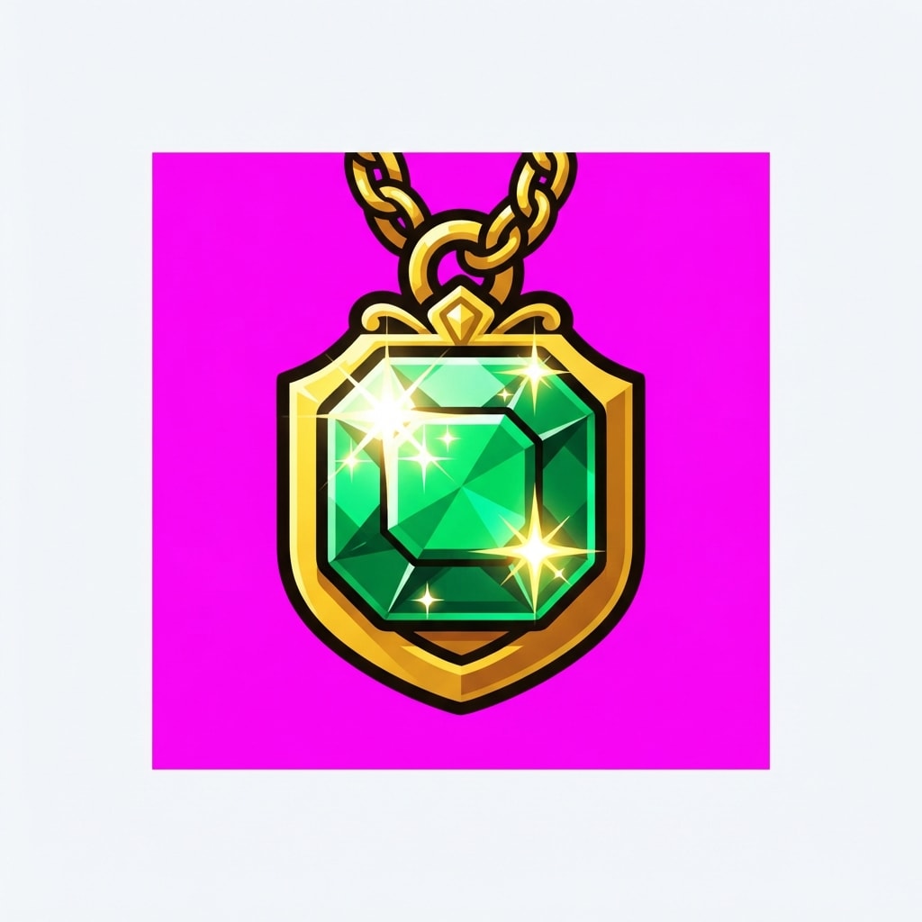 Image: AAA Steam app icon: massive faceted emerald gem wi