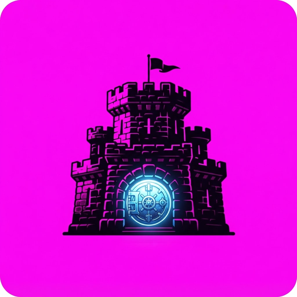 Image: AAA Steam app icon: stone keep tower silhouette wi