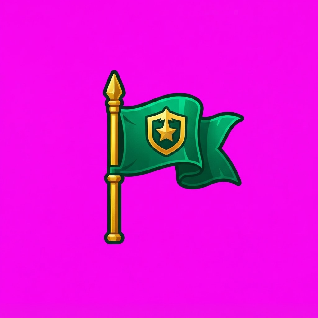 Image: Single isolated game app icon subject only: bold c