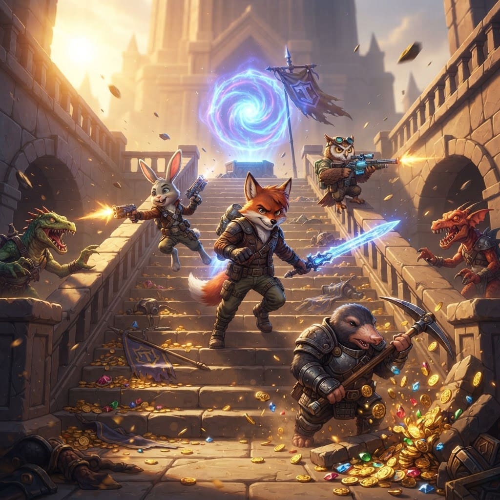 Image: Create a BRAND NEW cinematic 16:9 game key art in