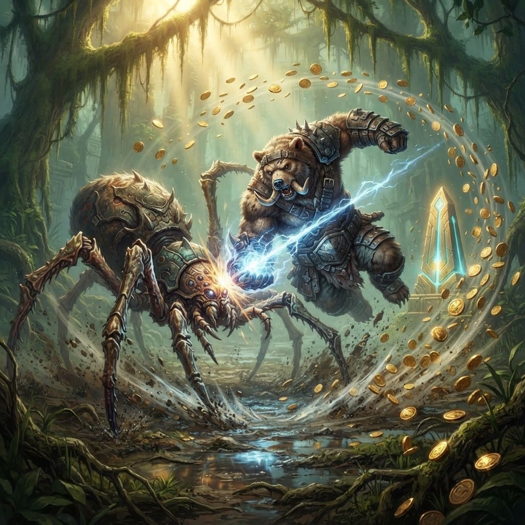 Image: Create a BRAND NEW cinematic 16:9 game key art in