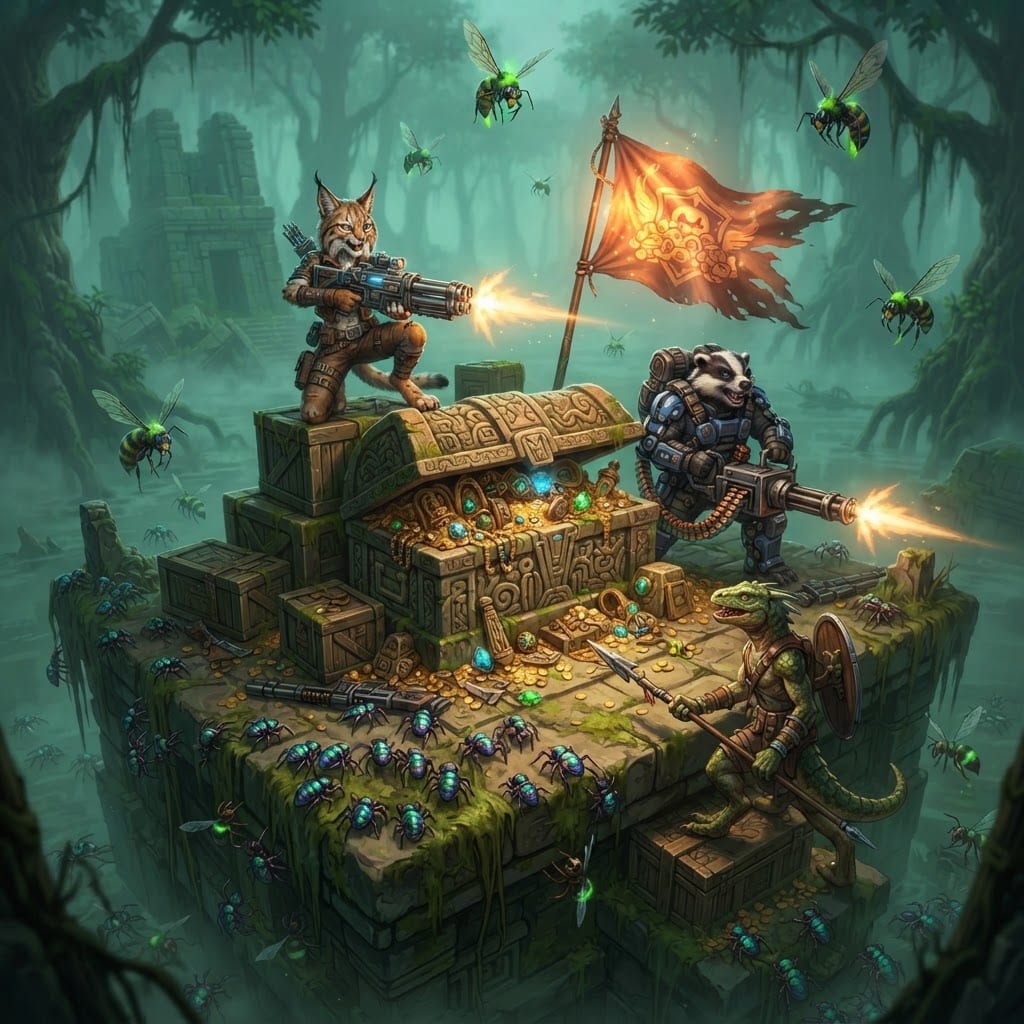 Image: Create a BRAND NEW cinematic 16:9 game key art in