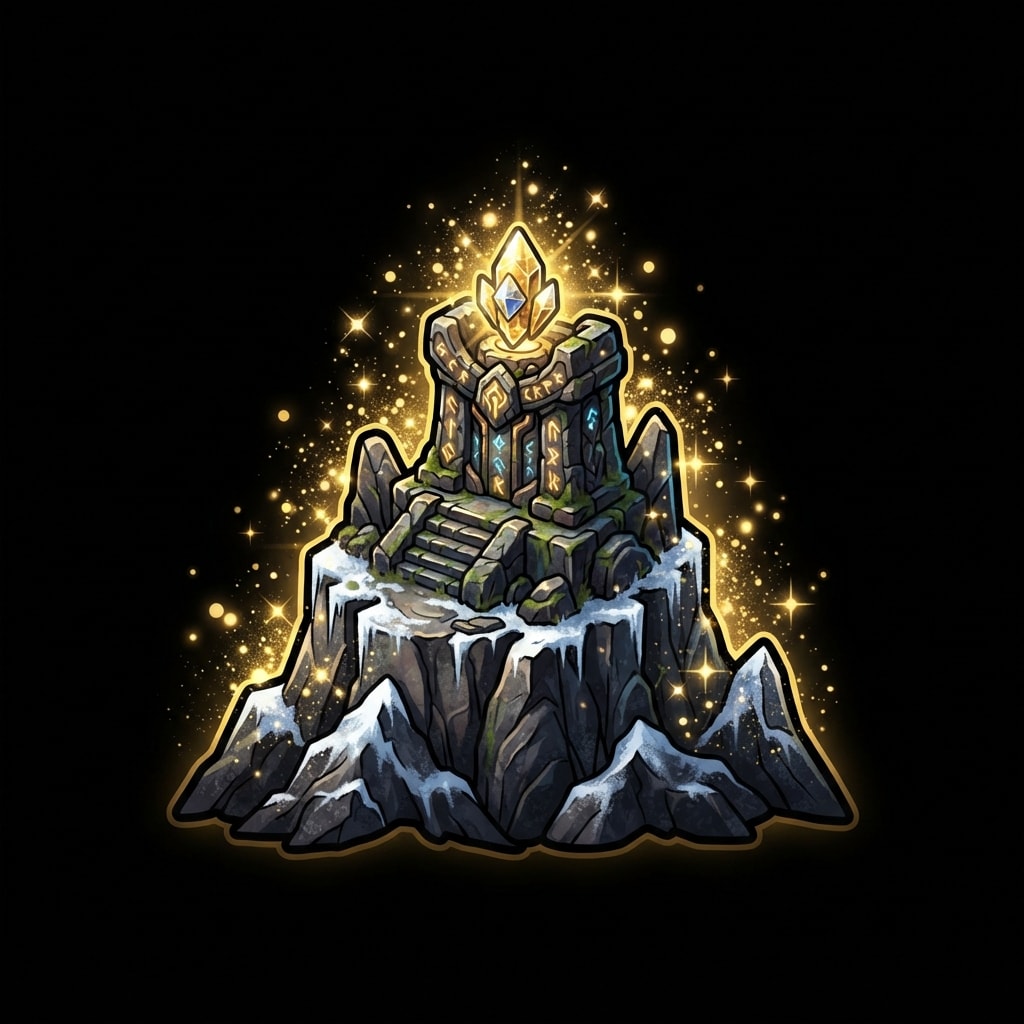 Image: Legendary game inventory icon 1024x1024. Mountain
