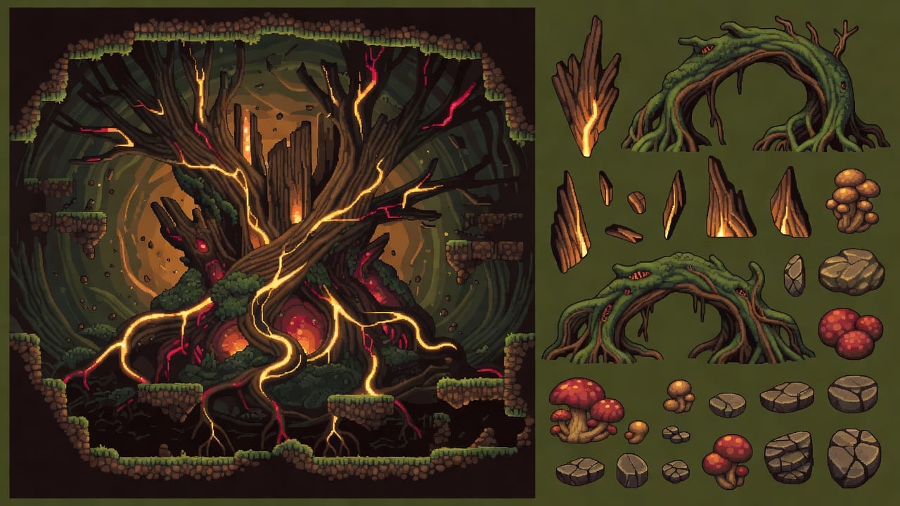 Zone 5 Heart of the Rot Background Prop Sheet