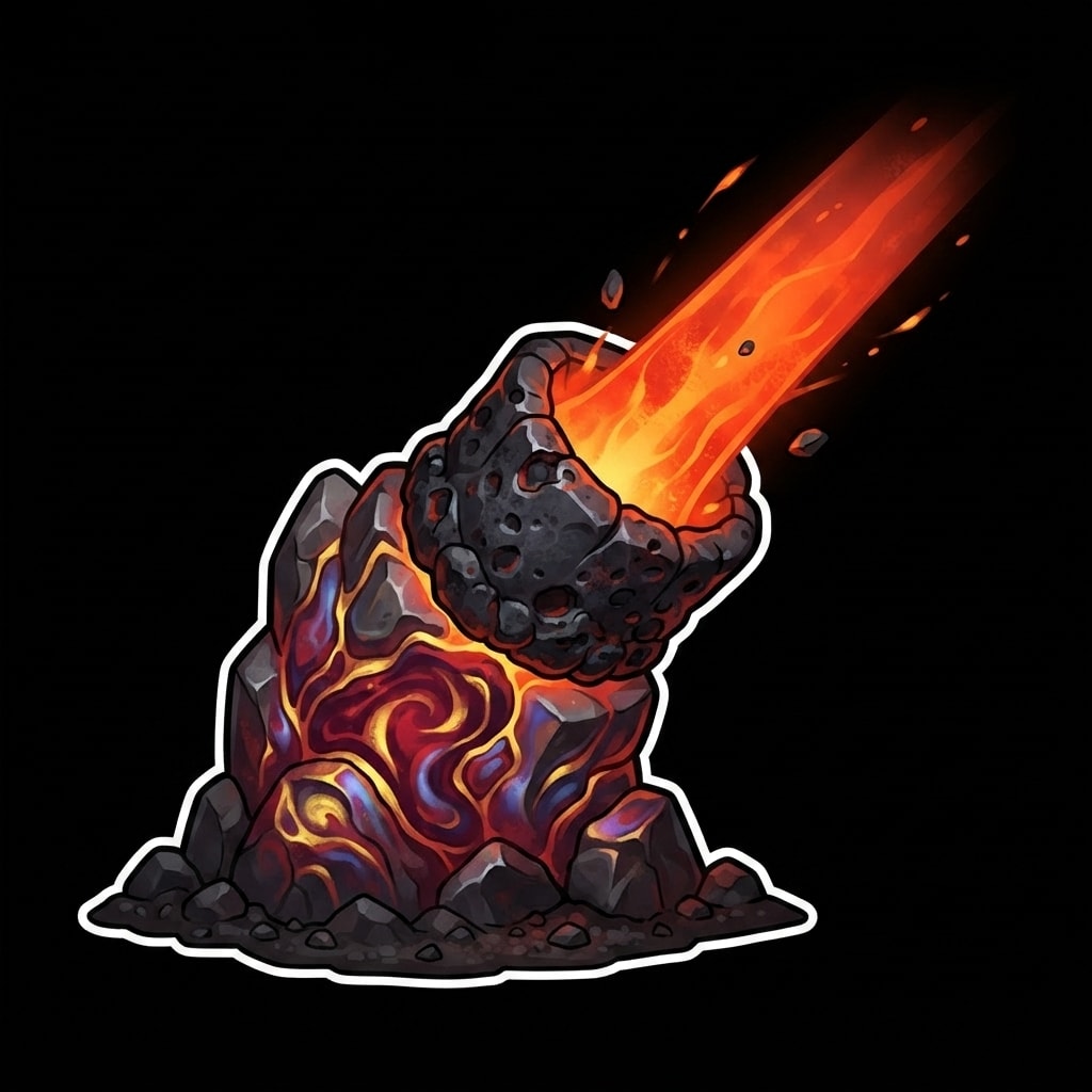 Image: Replace the weapon with a SINGLE lava jet hazard s