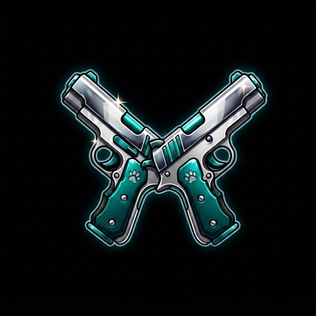 Image: Edit this clean weapon game icon into Style C Lege