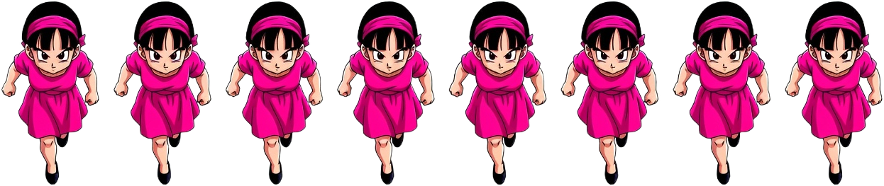 Chi Chi Walk Top-Down Anime Sprite Sheet