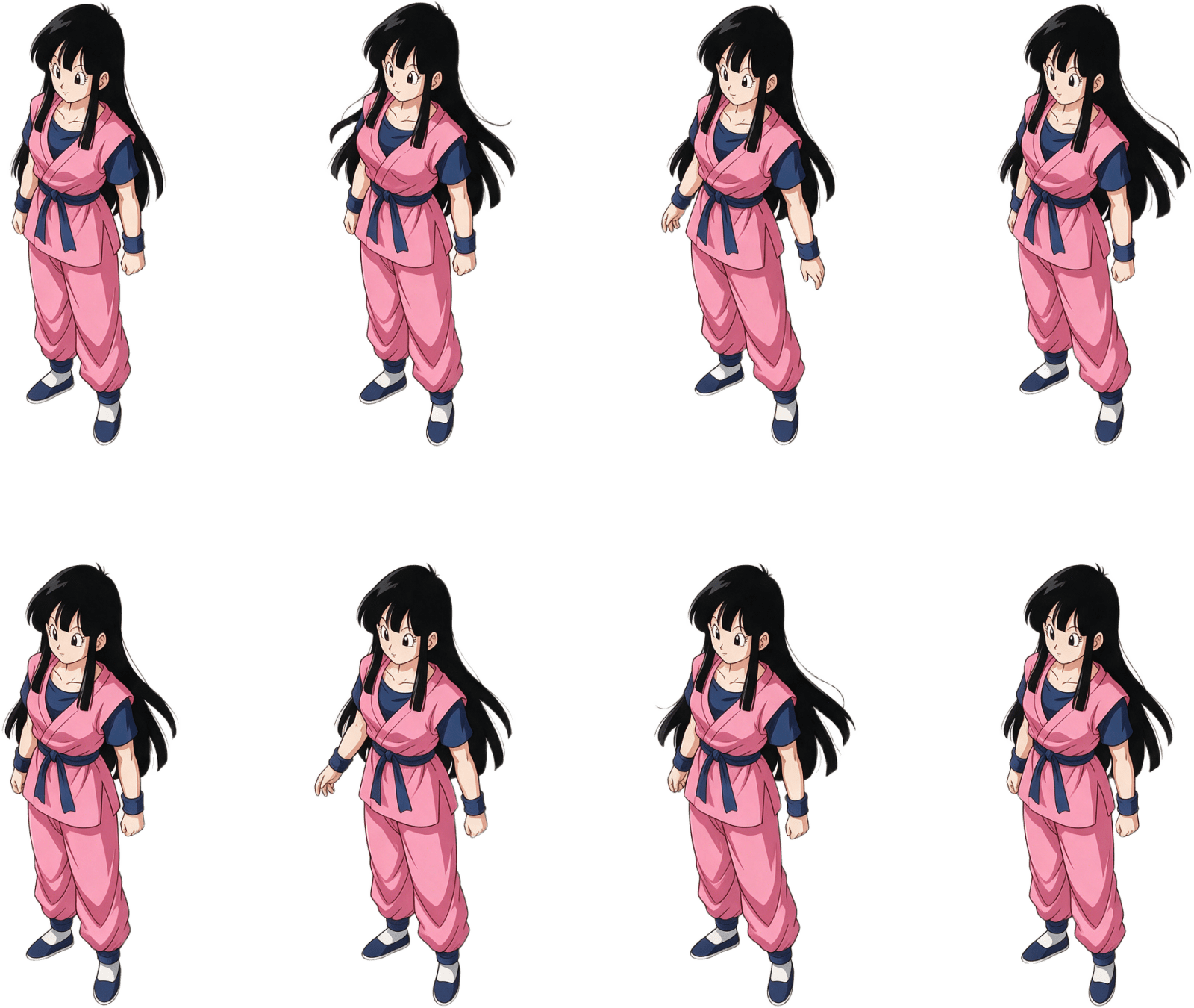 Chi Chi Idle Top-Down Anime Sprite Sheet (regenerated)