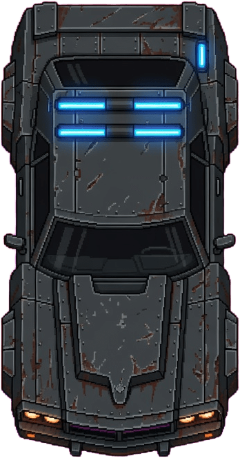 Neon Wasteland Armored Car Sprite