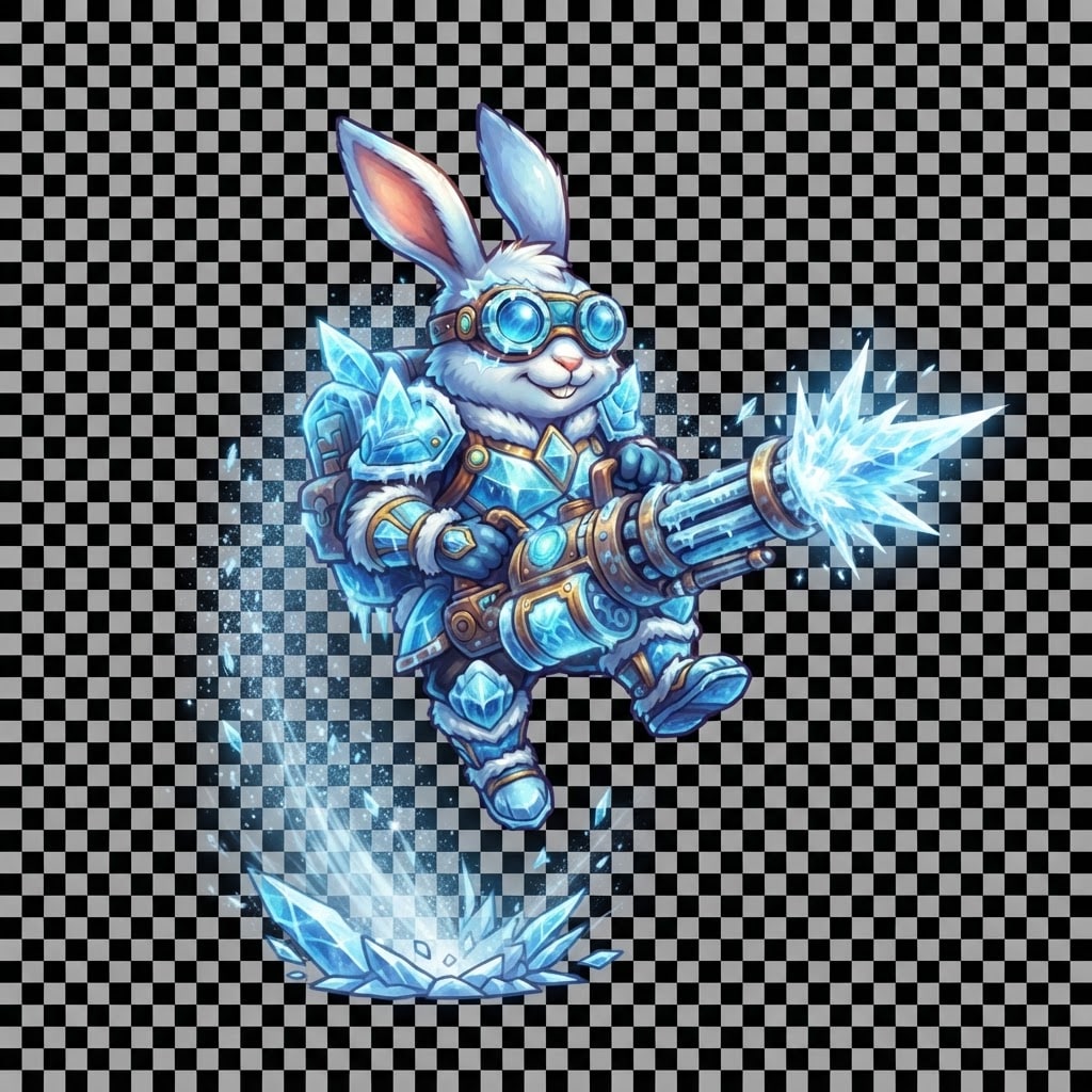 Image: Same ice-armor Bunny Blaster as reference. JUMP po