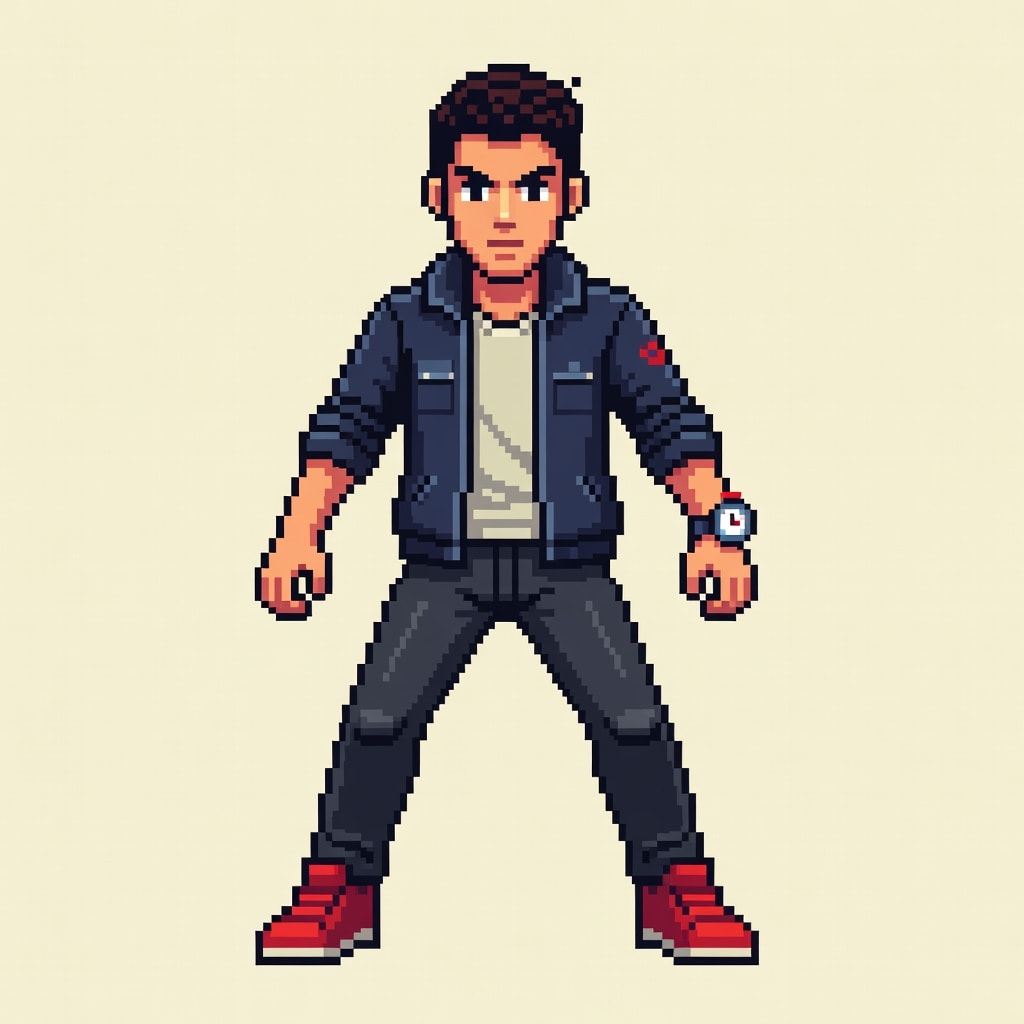 Personaje masculino pixel art - Contrarreloj