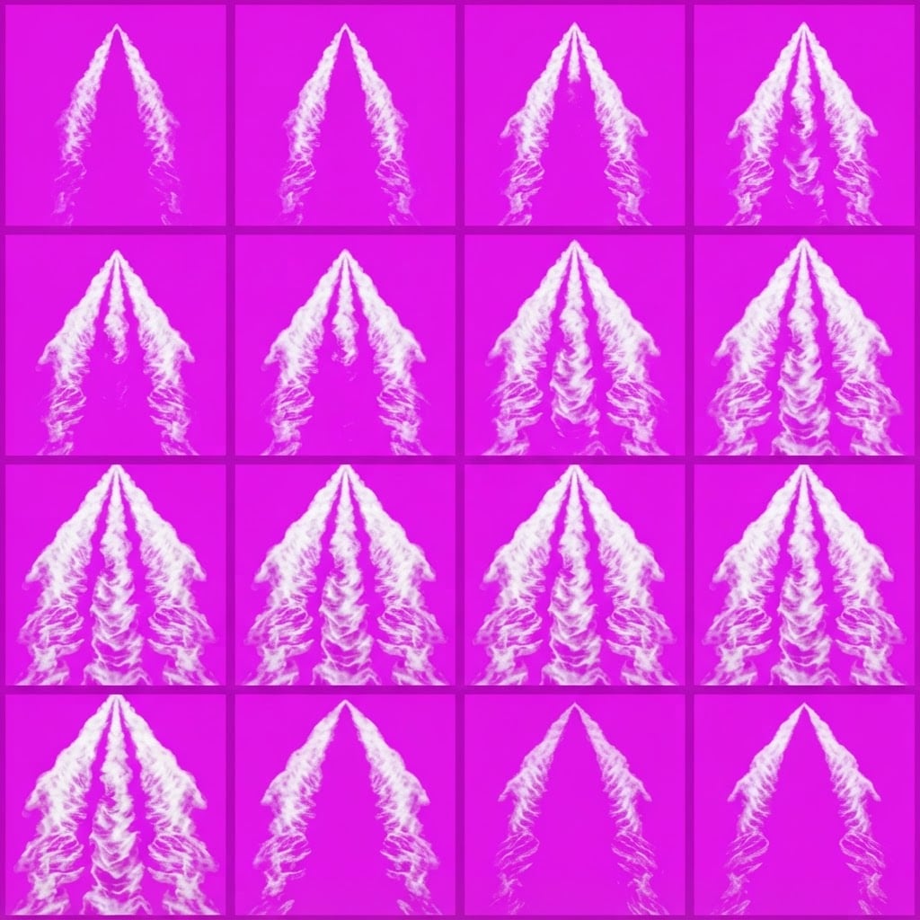 Image: Sprite sheet for a 2D game looping ship wake anima