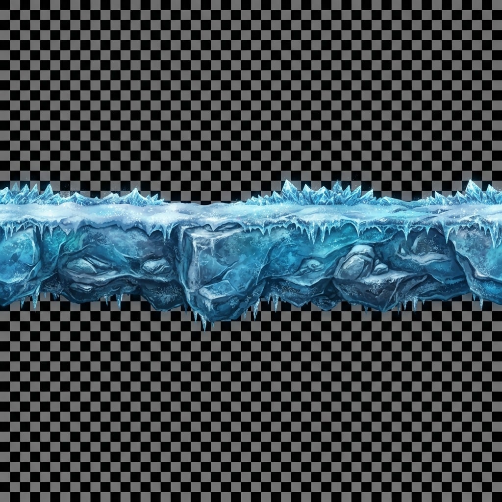 Image: 2D game platform terrain strip, seamless horizonta