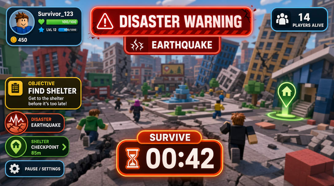 Natural Disaster Survival HUD UI