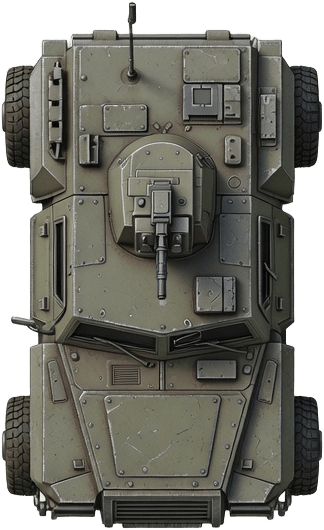 Top-Down Armored Scout Vehicle Sprite