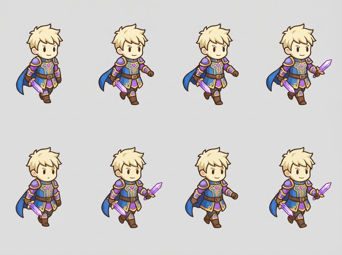 Rising Souls Chibi Walk Sheet