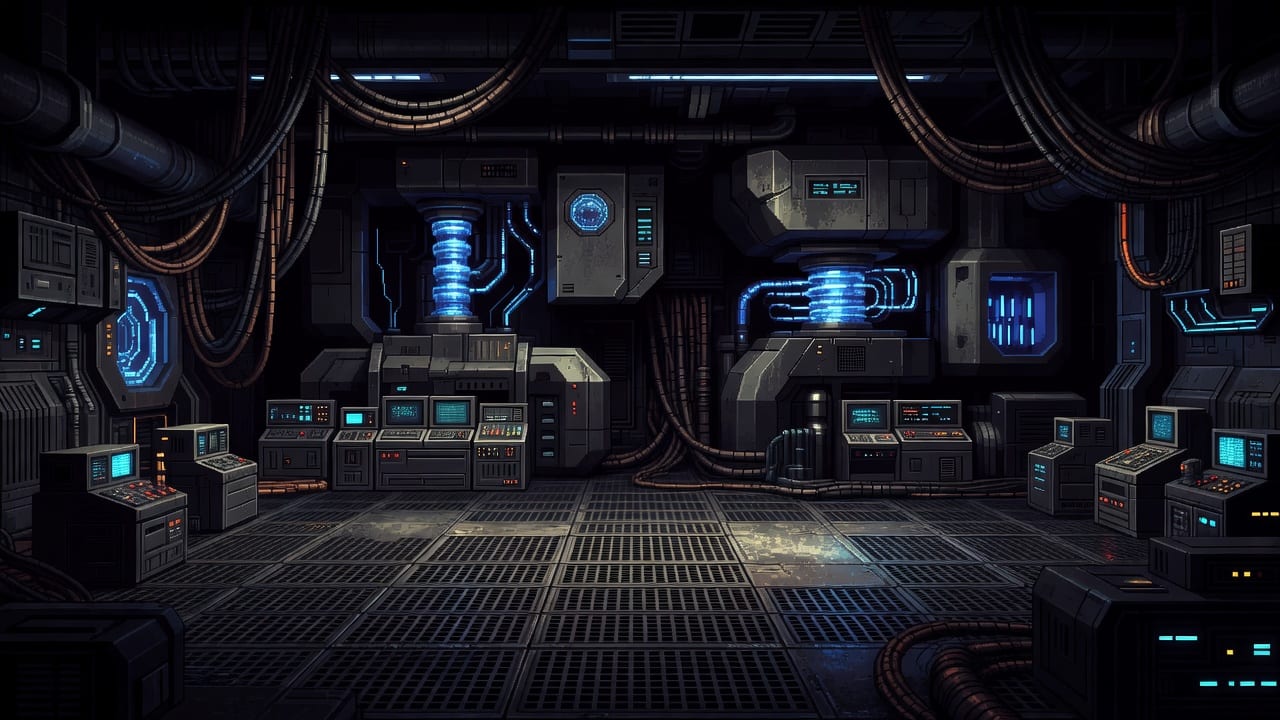 Mage Man Sci-Fi Industrial Background