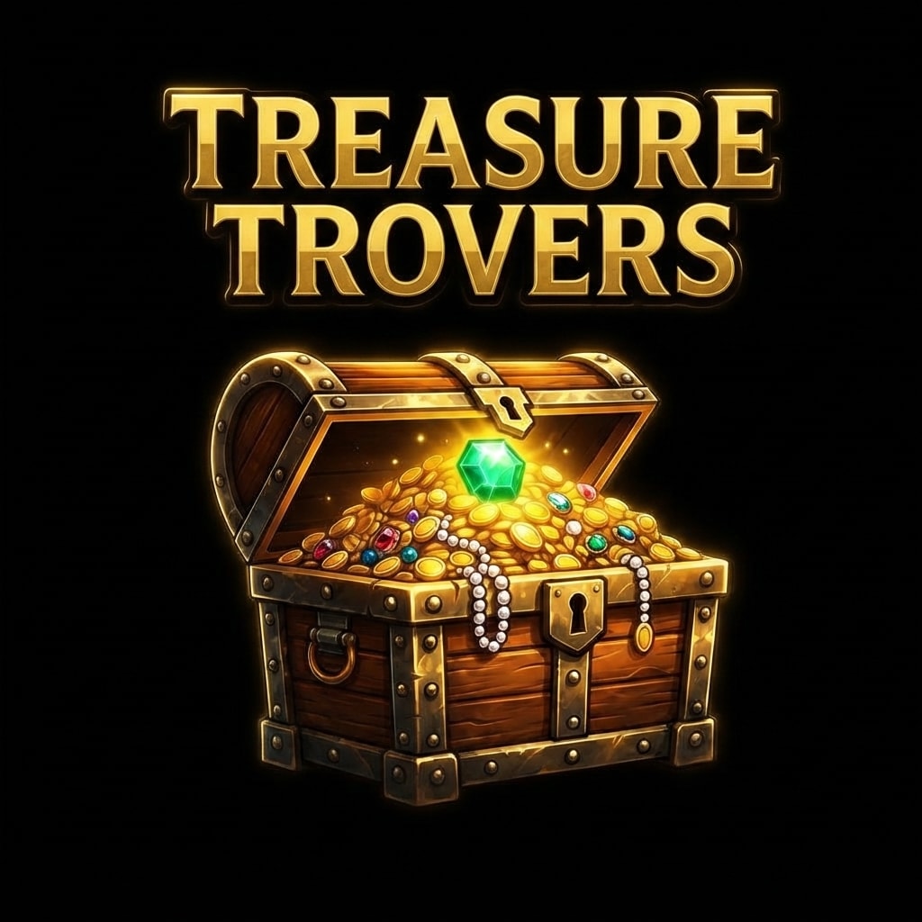 Image: Remake this Treasure Trovers branding logo as a pr