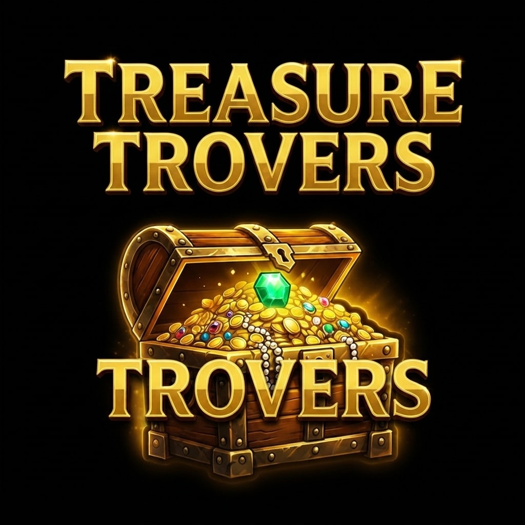 Image: Remake this Treasure Trovers game logo as a clean