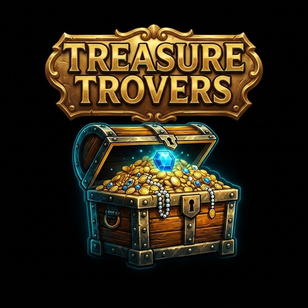 Image: Remake this Treasure Trovers branding logo. Paint