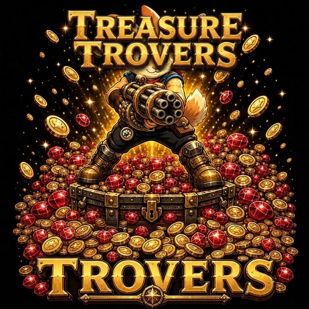Image: Remake this Treasure Trovers branding logo. Paint