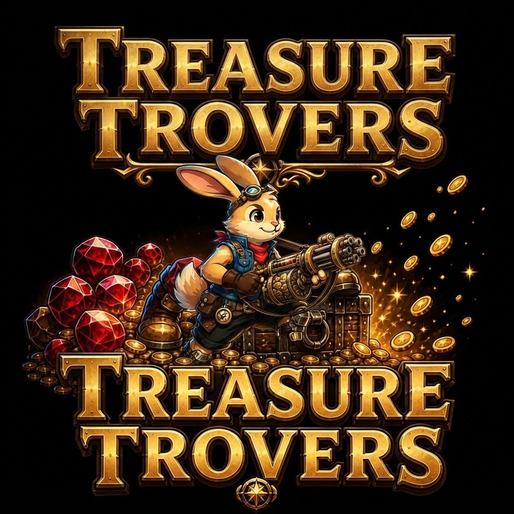 Image: Remake this Treasure Trovers branding logo. Paint