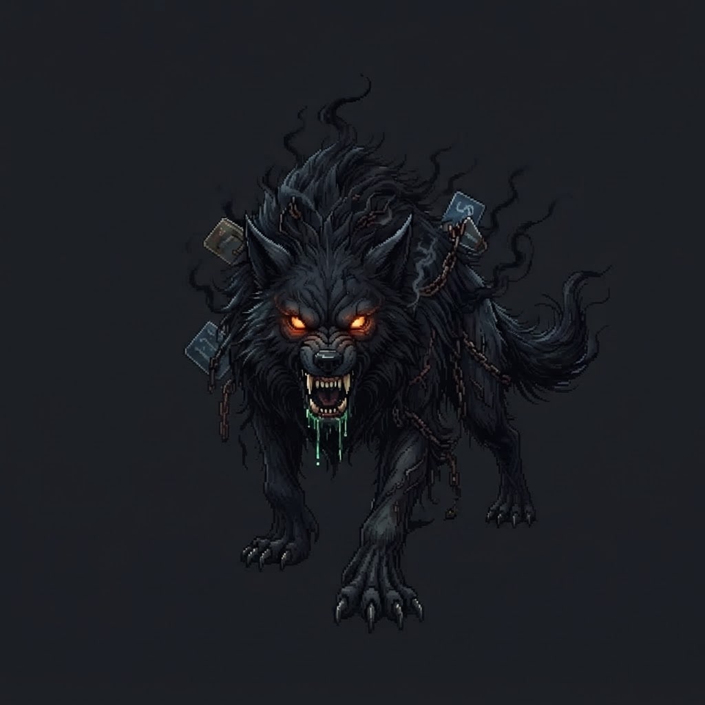 Image: Keep the EXACT same monstrous black hellhound char