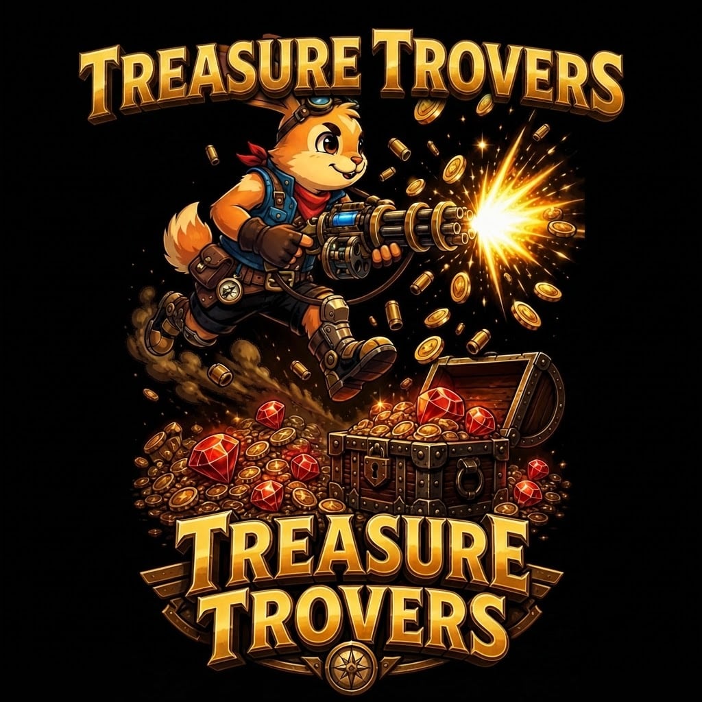 Image: Remake this Treasure Trovers branding logo. Paint