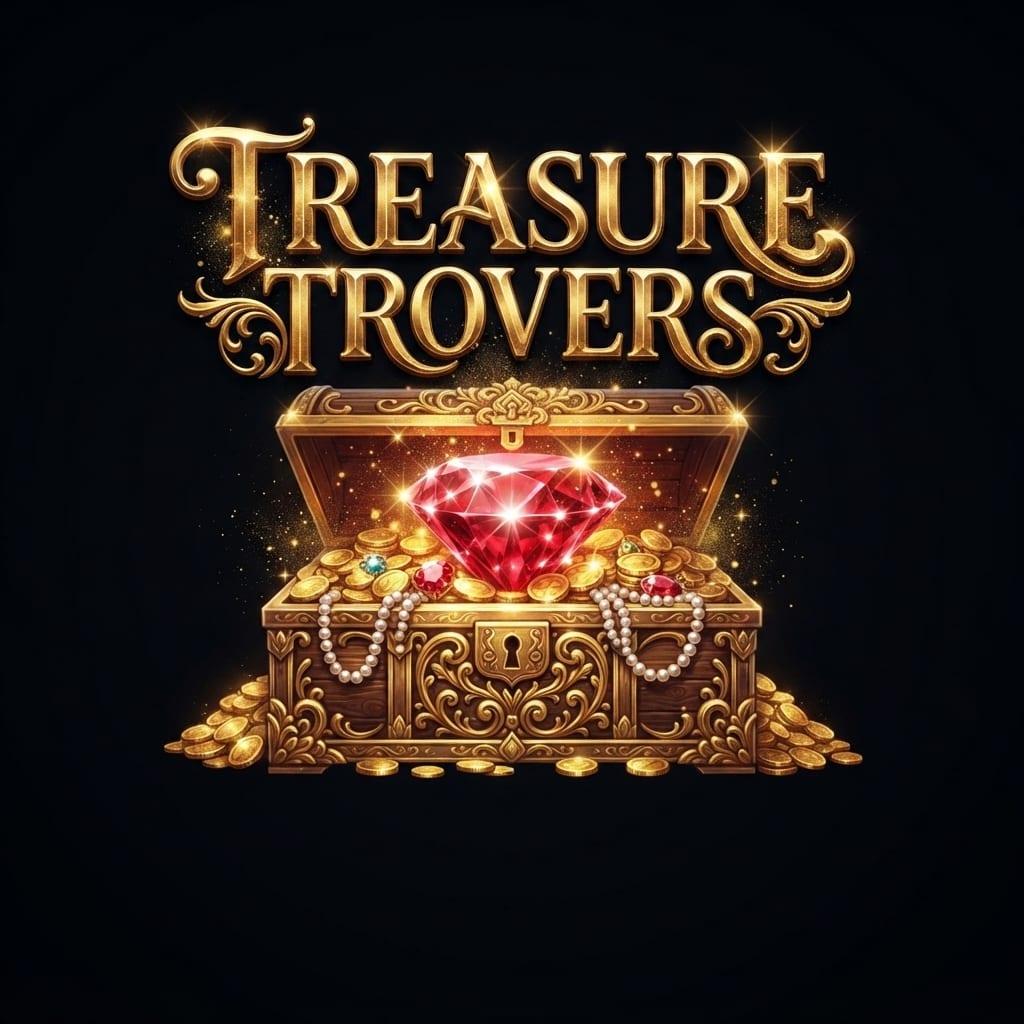 Image: Remake this Treasure Trovers branding logo. Paint