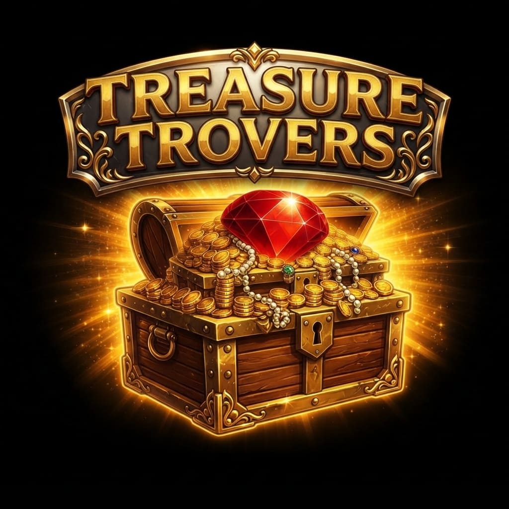 Image: Remake this Treasure Trovers branding logo. Paint