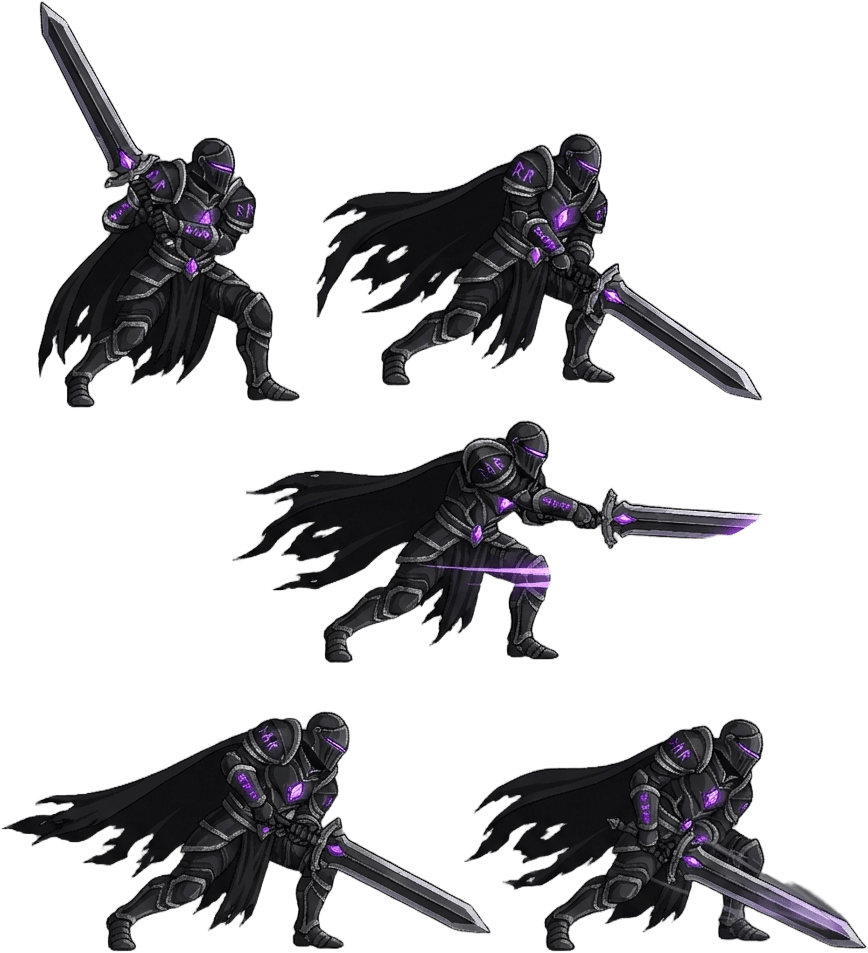 Dark Knight Attack Frame Batch 2 (Frames 5-8) (4 / 4)