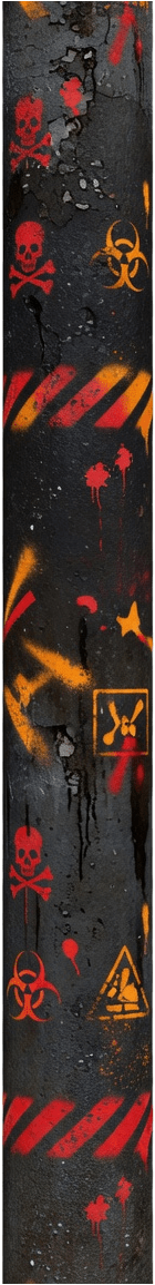 Sewer Pipe - Red Hazard Markings (1 / 4)