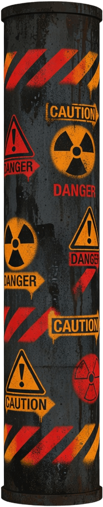 Sewer Pipe - Red Hazard Markings (3 / 4)