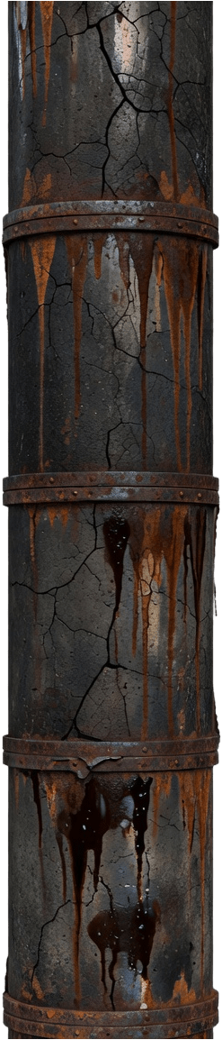 Sewer Pipe - Rust Cracks Stains (1 / 4)