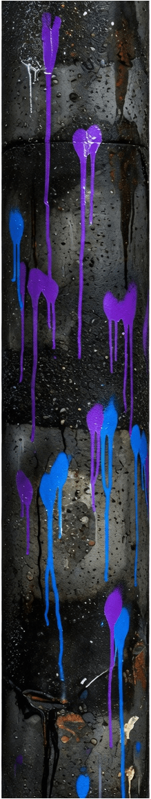Sewer Pipe - Purple Blue Drips (3 / 4)