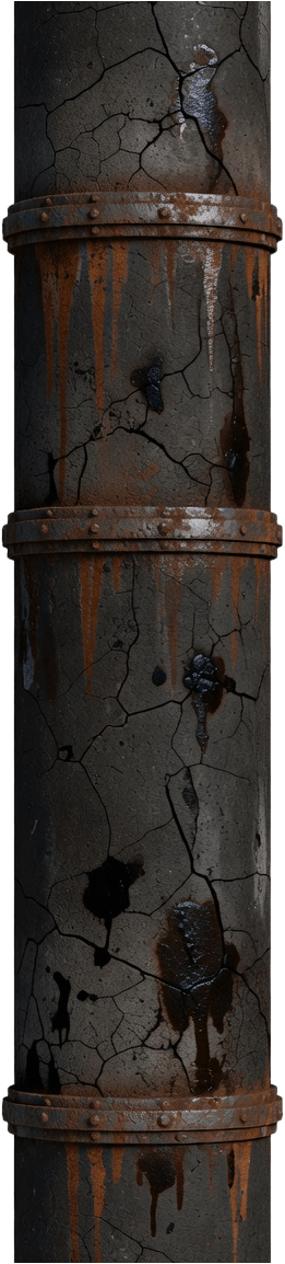 Sewer Pipe - Rust Cracks Stains (4 / 4)