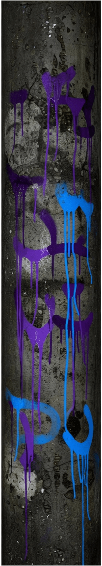Sewer Pipe - Purple Blue Drips (4 / 4)