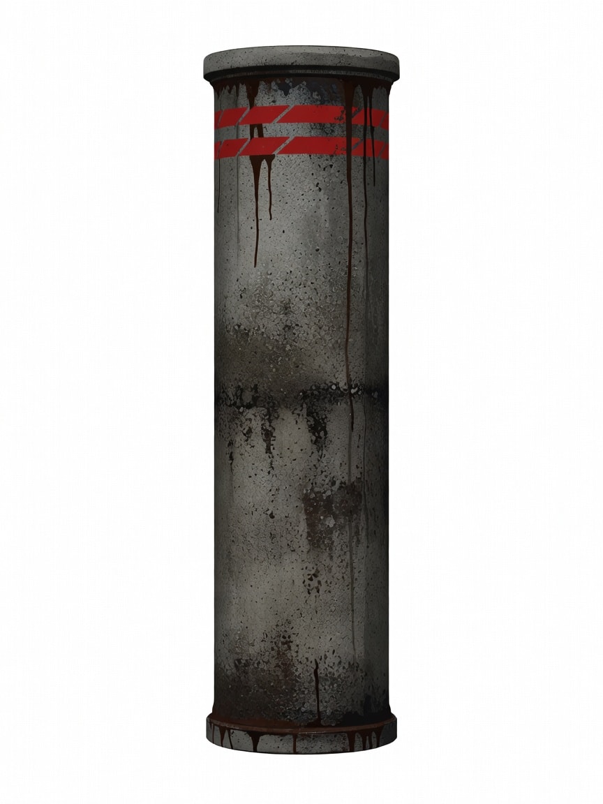 Tall Sewer Pipe - Red Hazard Industrial (3 / 4)