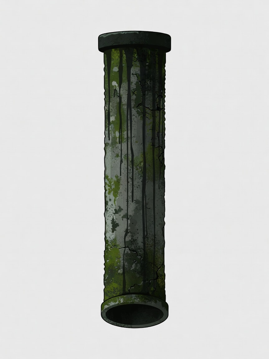 Tall Sewer Pipe - Moss Mold Decay (2 / 4)