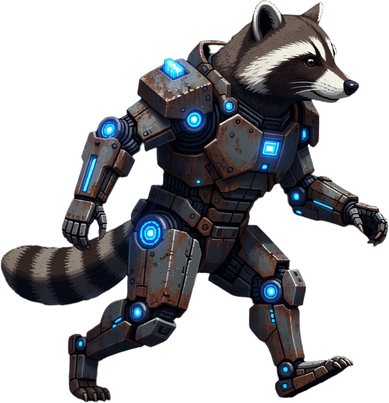 Raccoon Walk Right Frames (1 / 4)