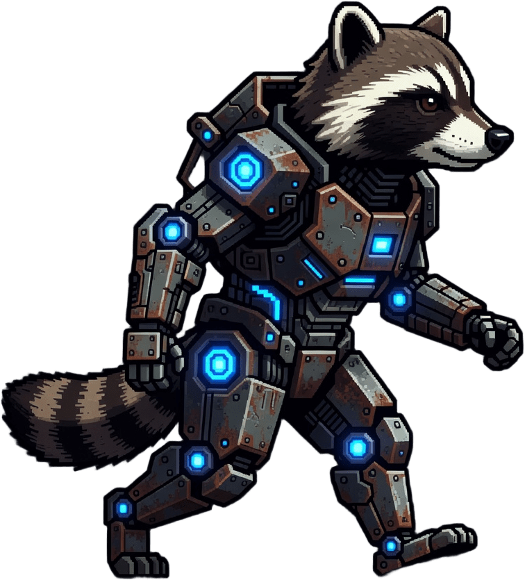 Raccoon Walk Right Frames (3 / 4)