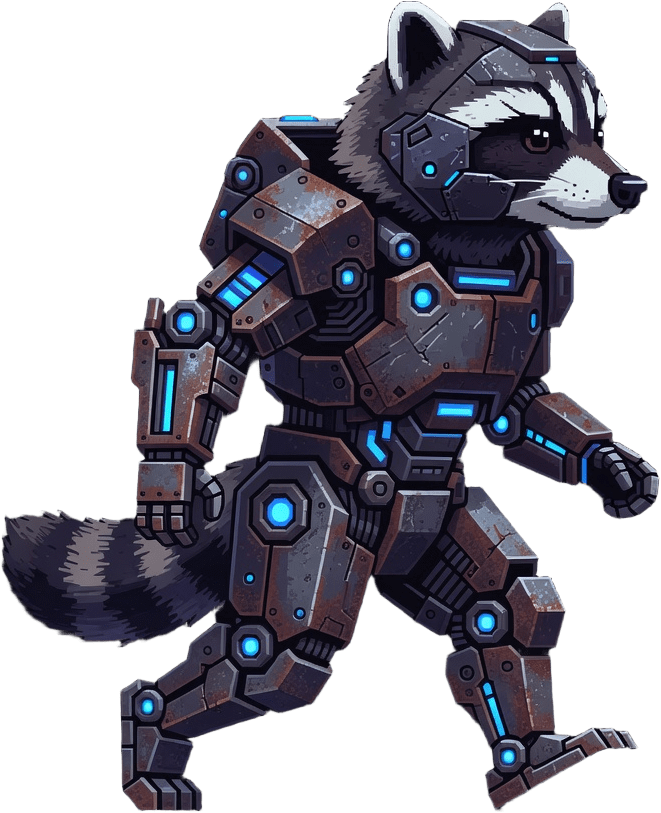 Raccoon Walk Right Frames (4 / 4)