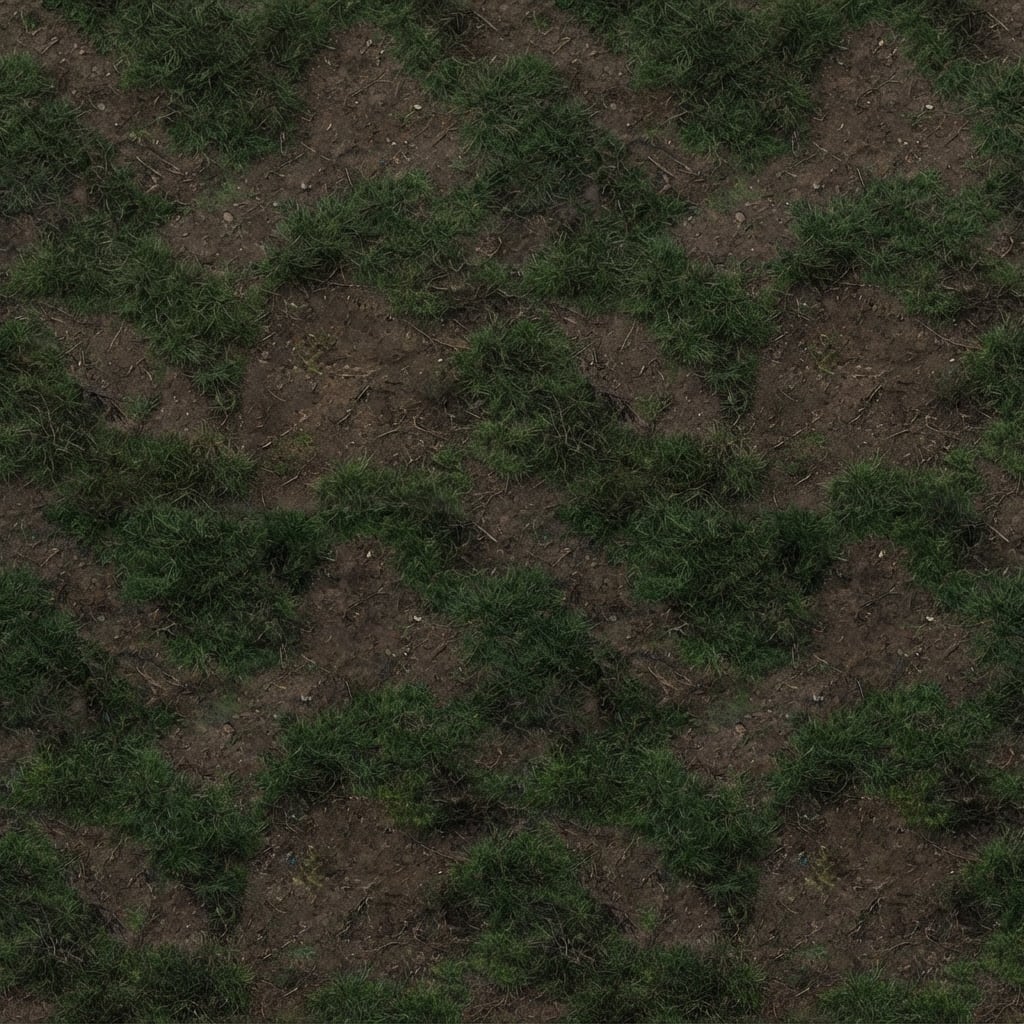 Image: Seamless tileable grass to dirt transition texture