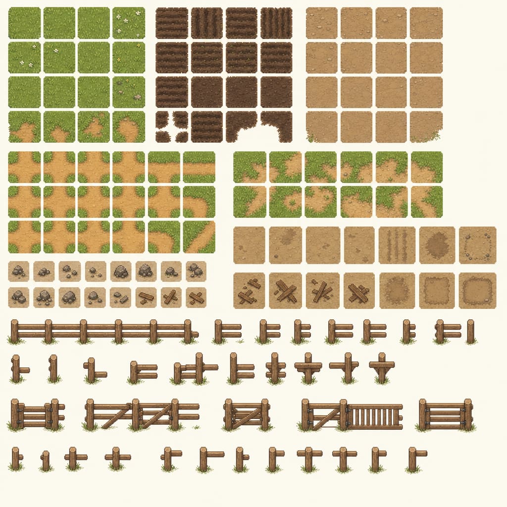 Warm Homestead Pixel Tileset